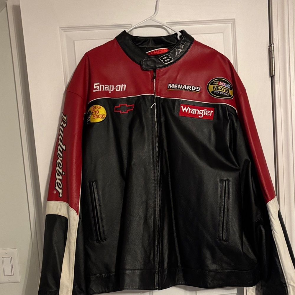 Wrangler Men's Black and Red Varsity Jacket